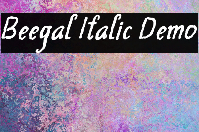Beegal Italic Demo Font examples