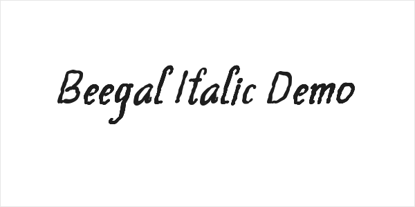 Beegal Italic Demo Logo