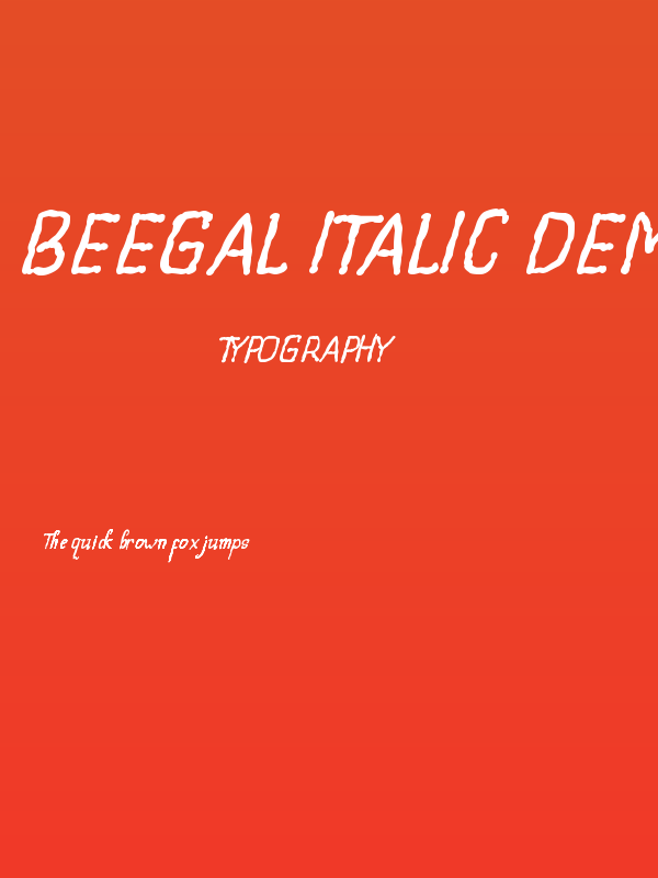Beegal Italic Demo Poster