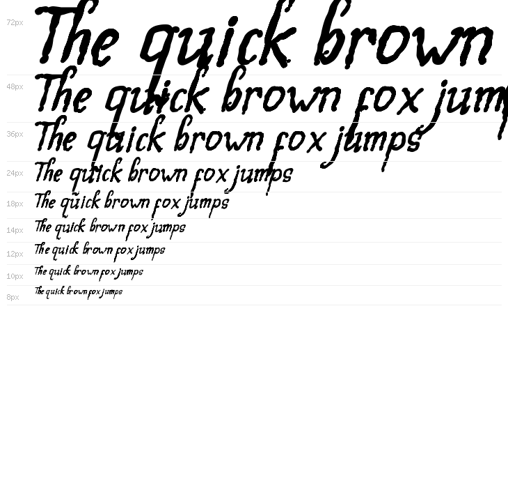 Beegal Italic Demo Waterfall