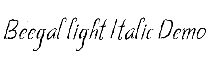 Beegal light Italic Demo Font