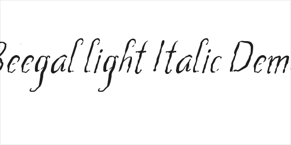 Beegal light Italic Demo Logo
