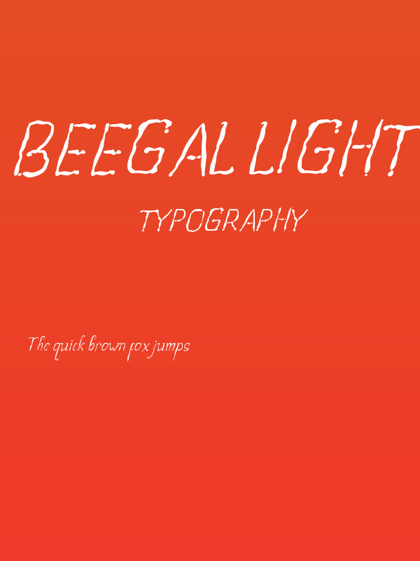 Beegal light Italic Demo Poster
