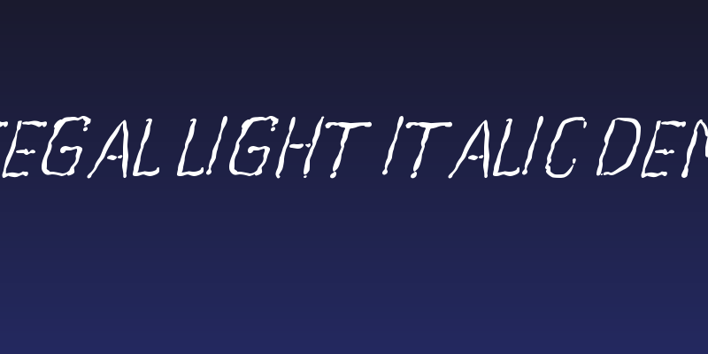 Beegal light Italic Demo Social Header