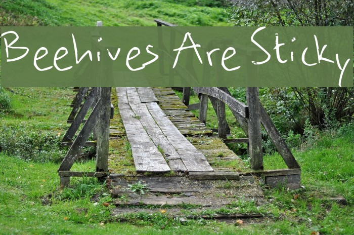 Beehives Are Sticky Font examples