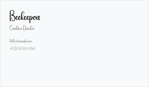 Beekeepers Business Card