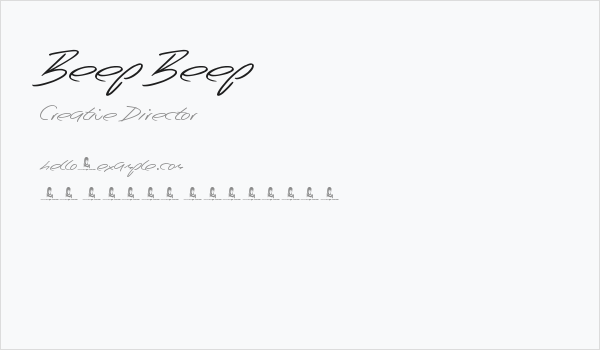 Beep Beep Business Card