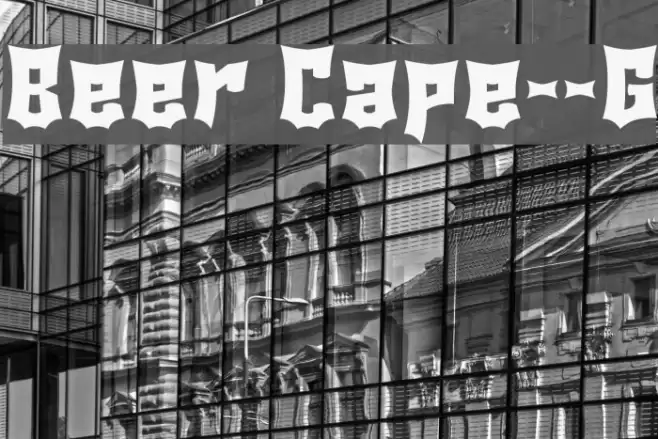 Beer Cape__G Font examples