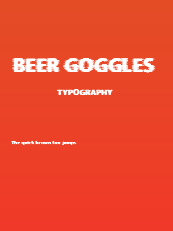 Beer Goggles Poster