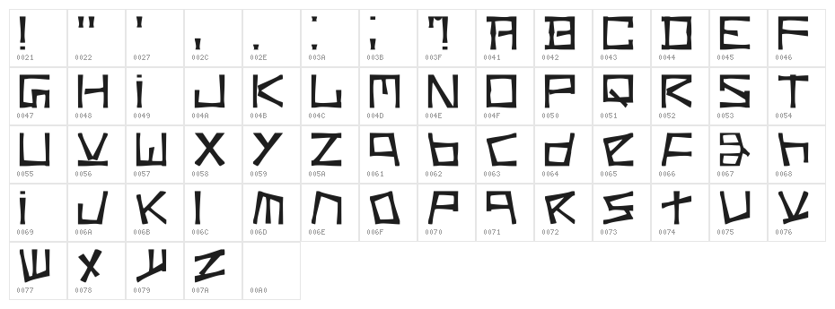 Beerbar Regular Character Map