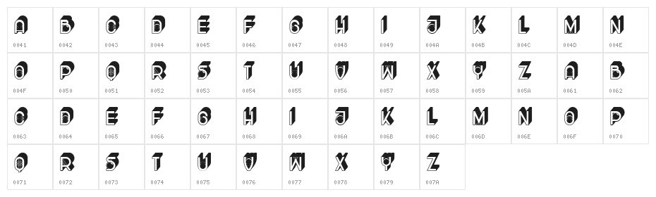Beers Regular Character Map