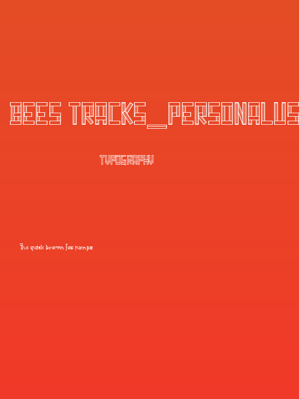 Bees Tracks_PersonalUseOnly Poster