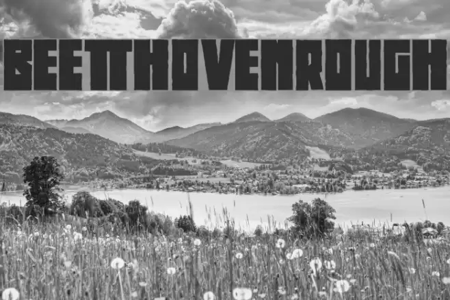 BeethovenRough Font examples