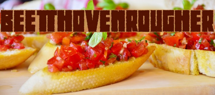 BeethovenRougher Font examples