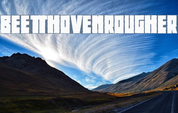 BeethovenRougher Font examples