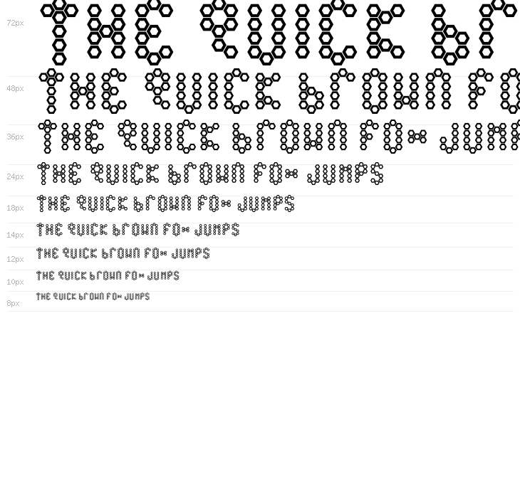 Beetype Outline Waterfall