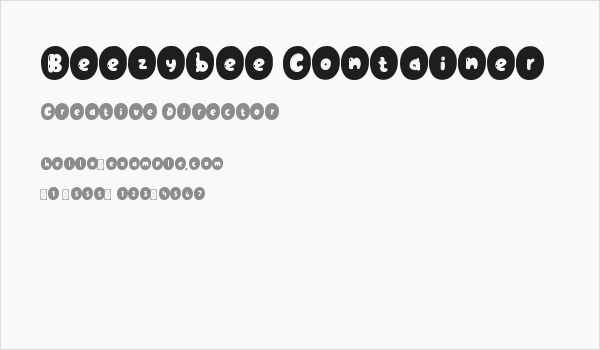 Beezybee Container Business Card