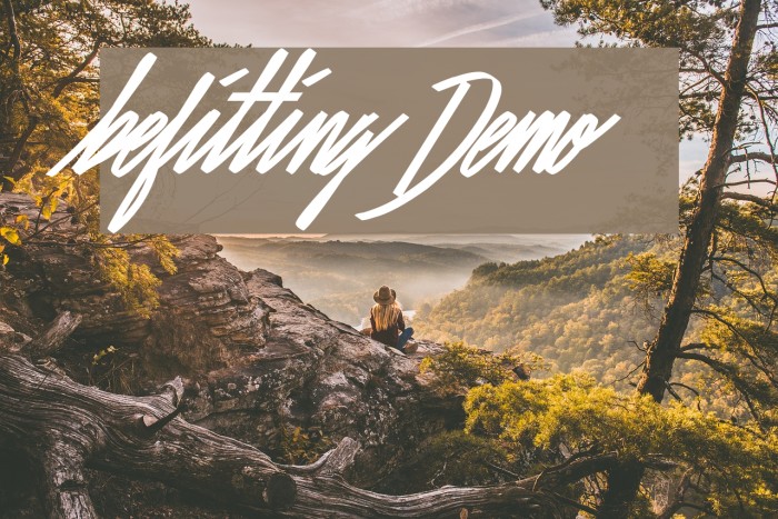 Befitting Demo Font examples