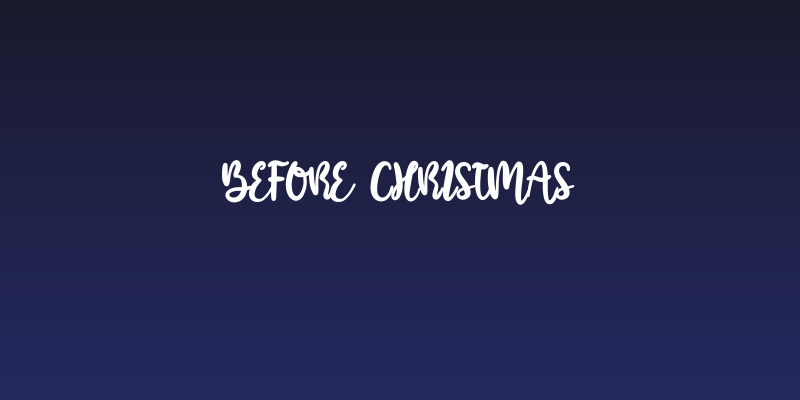 Before Christmas Social Header