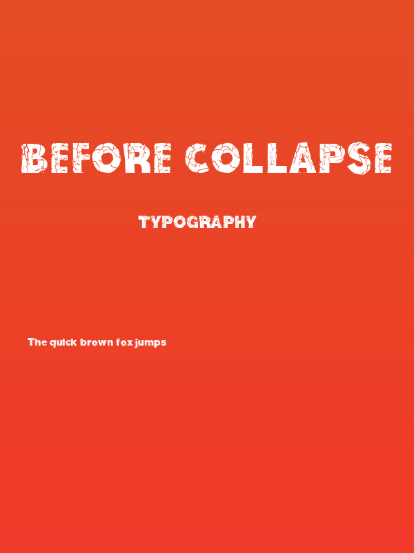 Before Collapse Poster