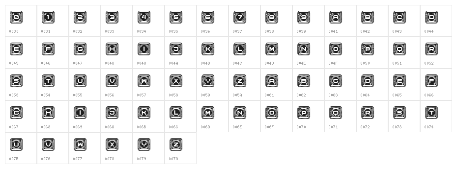 Before Dark Regular Character Map