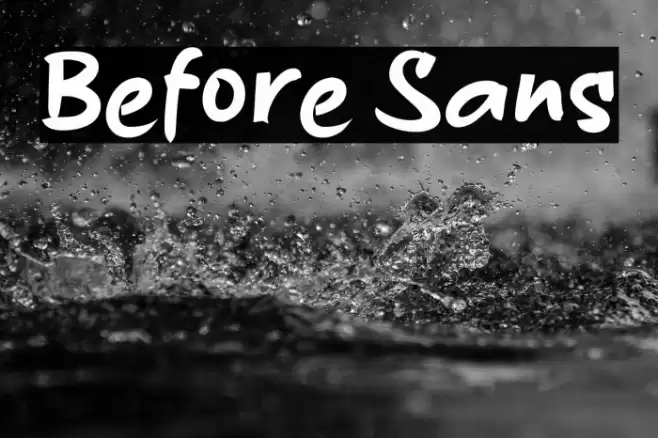 Before Sans Font examples
