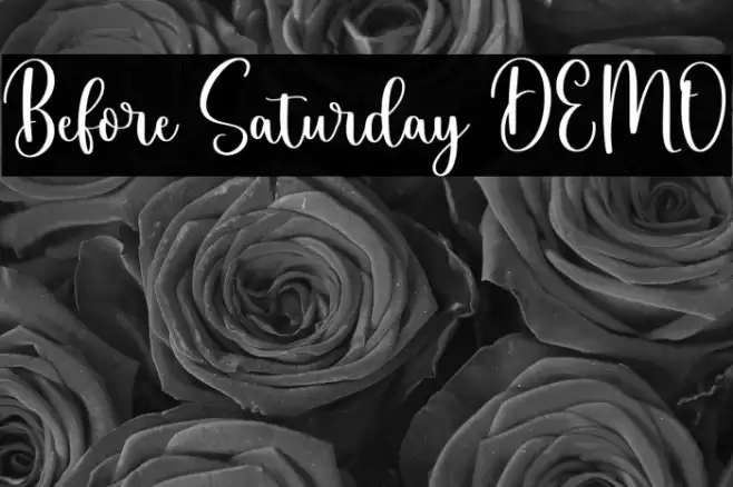 Before Saturday DEMO Caratteri examples