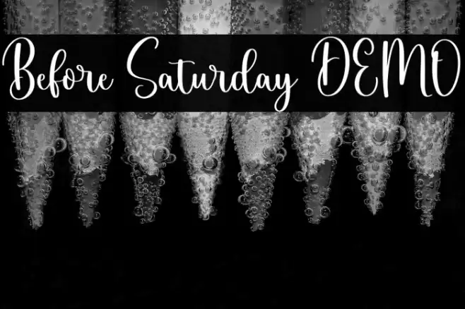 Before Saturday DEMO Caratteri examples