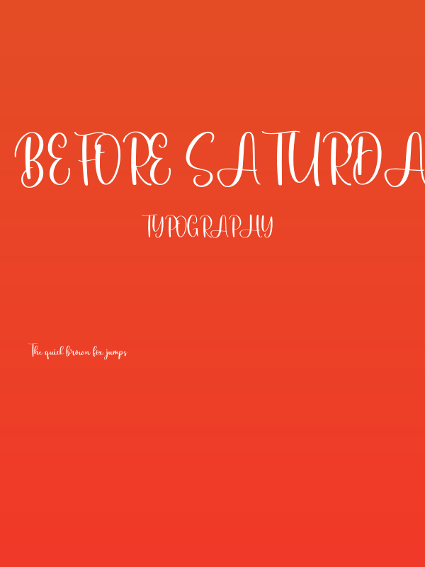 Before Saturday DEMO Poster