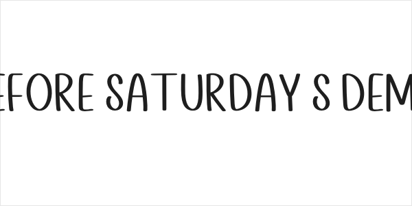 Before Saturday S DEMO Logo
