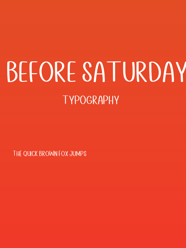 Before Saturday S DEMO Poster