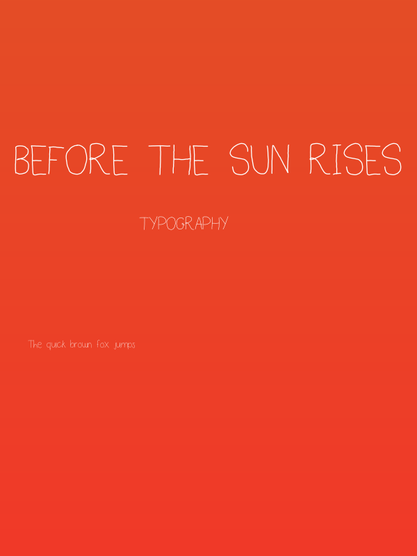 Before the sun rises Poster