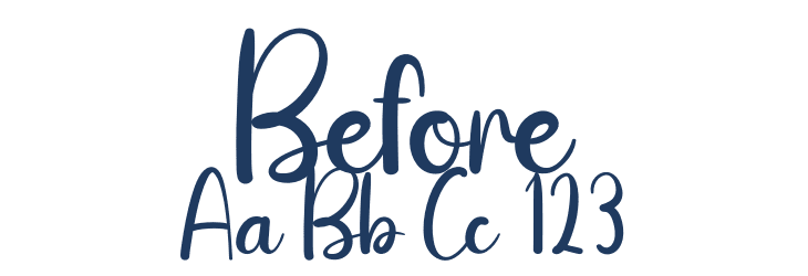 Before Font Preview