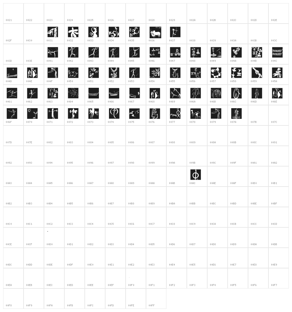 BeforeAlphabets-Night Character Map