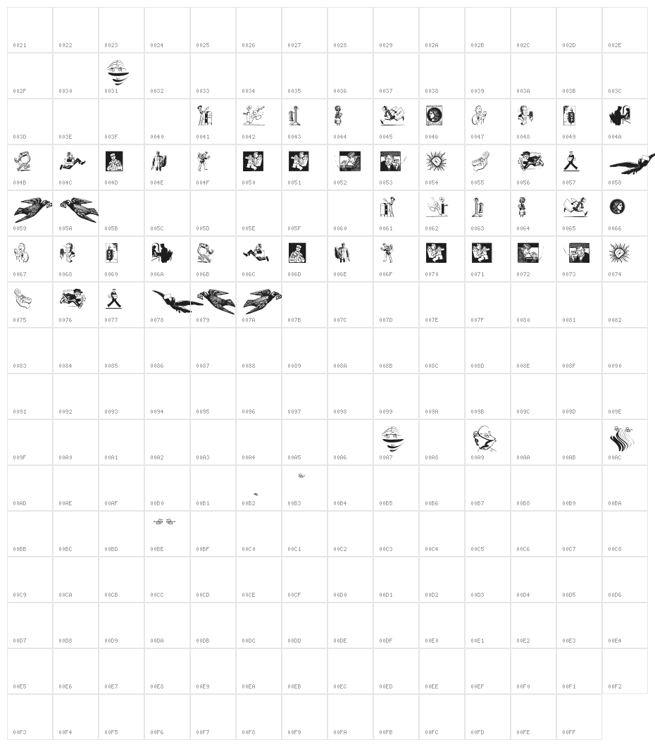 BeforeEmailAndTV Character Map