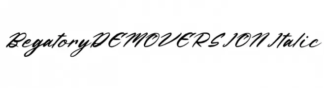 Begatory DEMO VERSION Italic  Frei Schriftart Herunterladen