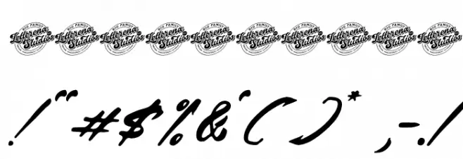 Begatory DEMO VERSION Italic フォント その他の文字