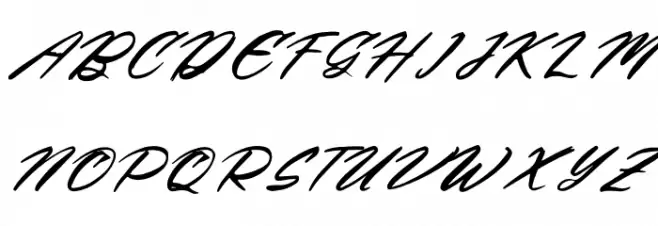 Begatory DEMO VERSION Italic フォント 大文字