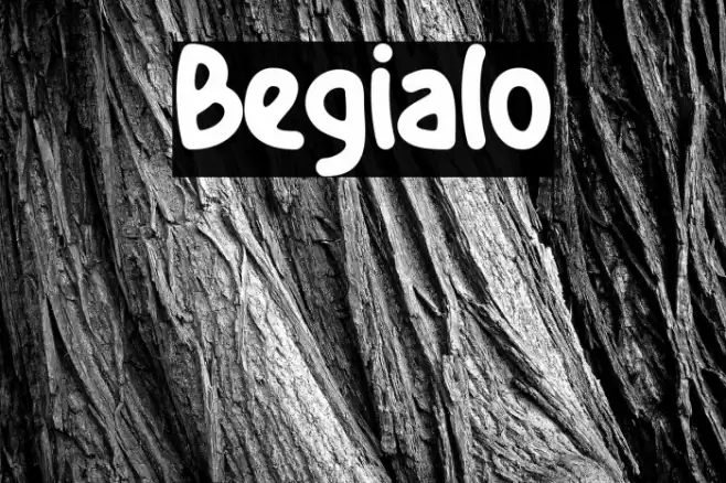 Begialo Schriftart examples