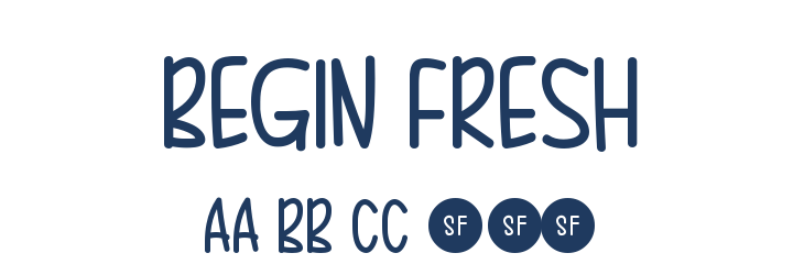 Begin Fresh Font Preview