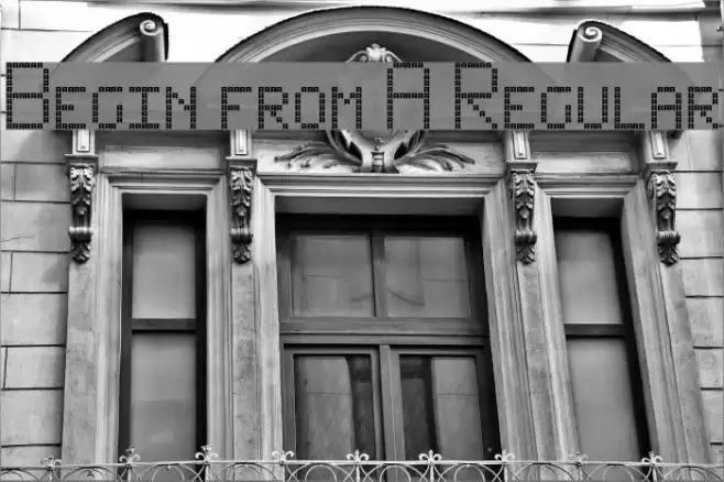 Begin from A Regular Font examples