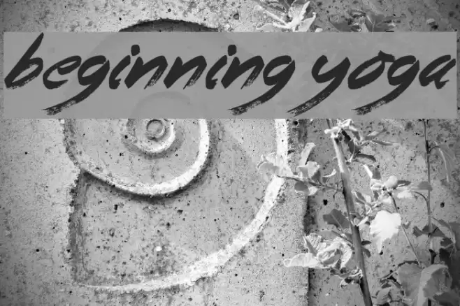 Beginning Yoga Font examples