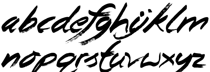 Beginning Yoga Font LOWERCASE