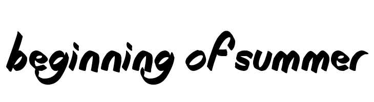 Beginning of Summer  Frei Schriftart Herunterladen