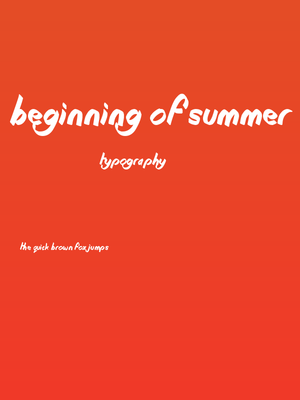 Beginning of Summer Poster
