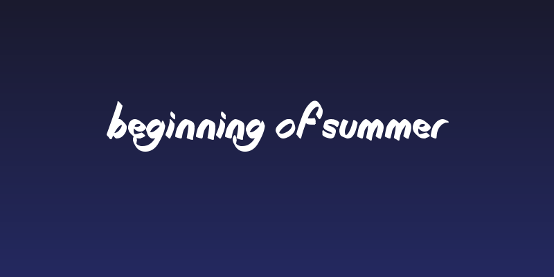 Beginning of Summer Social Header