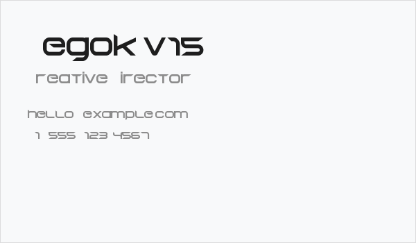 Begok v15 Business Card