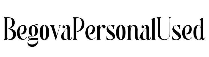 Begova Personal Used  Frei Schriftart Herunterladen