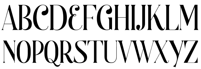 Begova Personal Used Font UPPERCASE