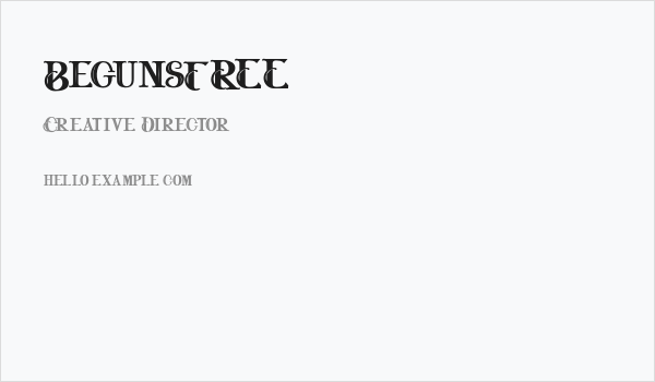 BegunsFREE Business Card